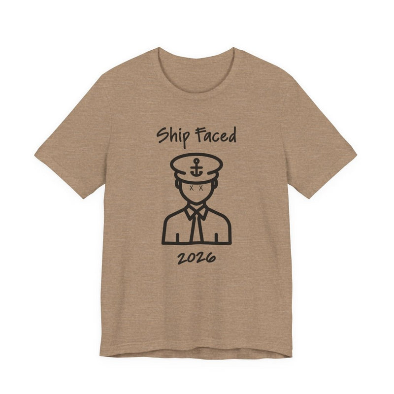 Ship Faced Funny Cruise T-Shirt | Black Print - T-Shirt | The Party Framework