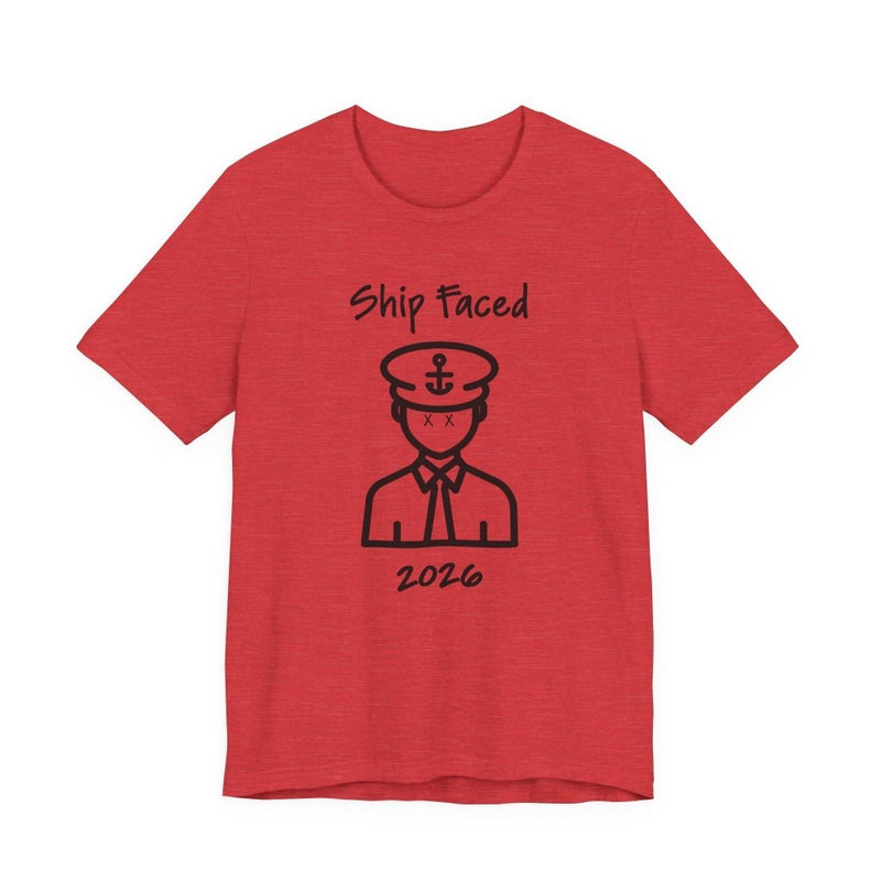 Ship Faced Funny Cruise T-Shirt | Black Print - T-Shirt | The Party Framework