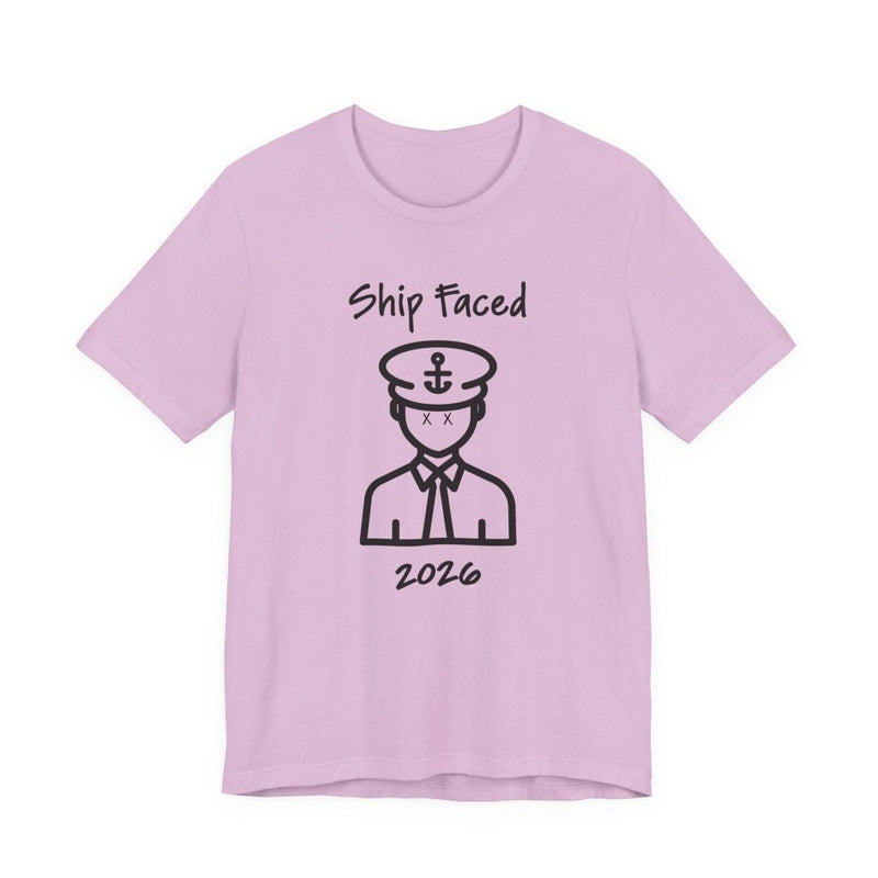 Ship Faced Funny Cruise T-Shirt | Black Print - T-Shirt | The Party Framework