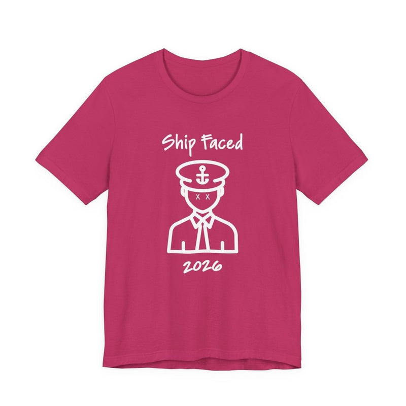 Ship Faced Funny Cruise T-Shirt | White Print - T-Shirt | The Party Framework