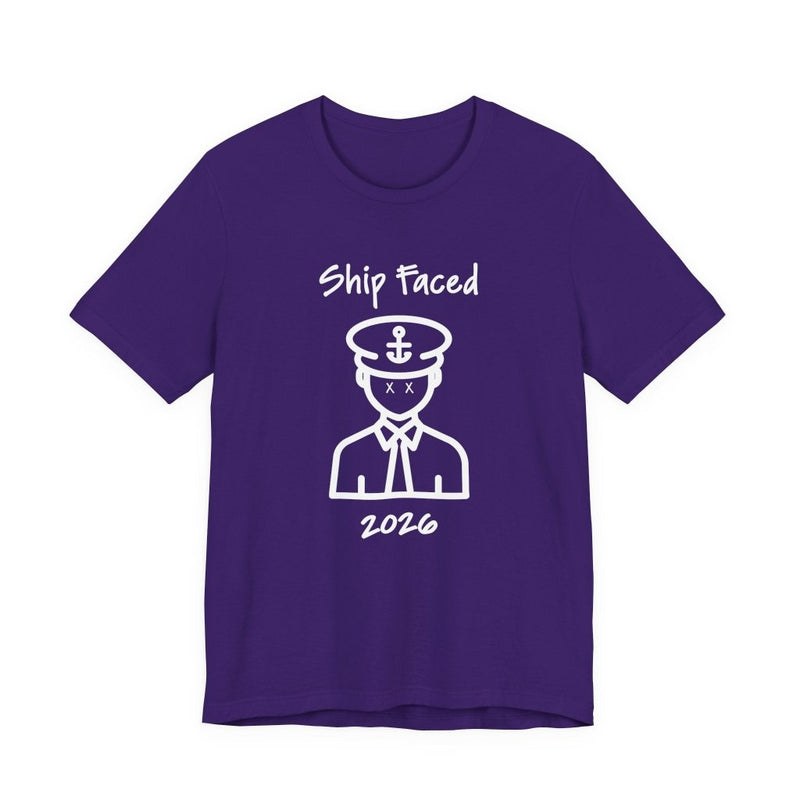 Ship Faced Funny Cruise T-Shirt | White Print - T-Shirt | The Party Framework