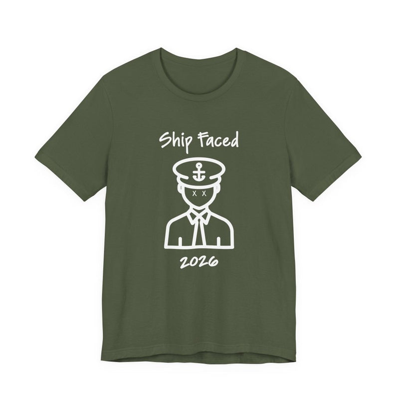 Ship Faced Funny Cruise T-Shirt | White Print - T-Shirt | The Party Framework