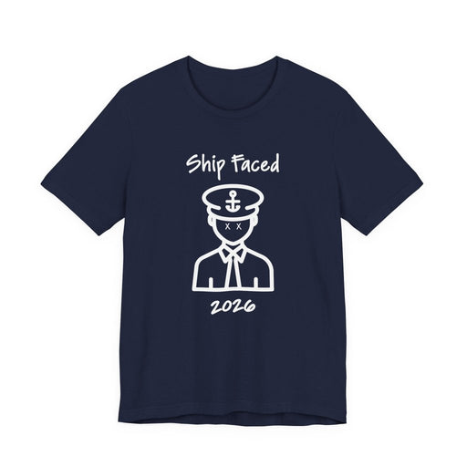 Ship Faced Funny Cruise T-Shirt | White Print - T-Shirt | The Party Framework