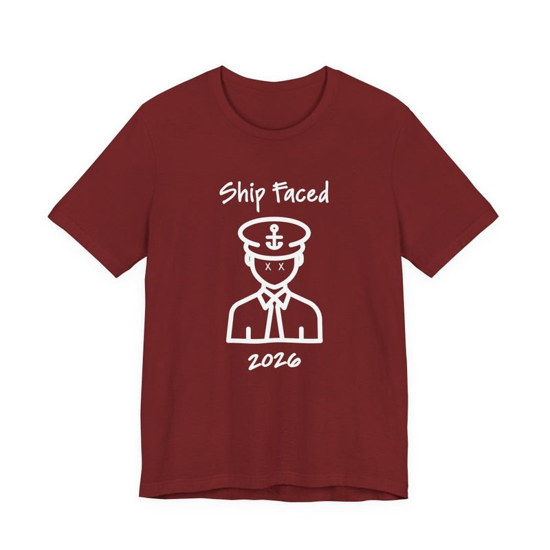 Ship Faced Funny Cruise T-Shirt | White Print - T-Shirt | The Party Framework