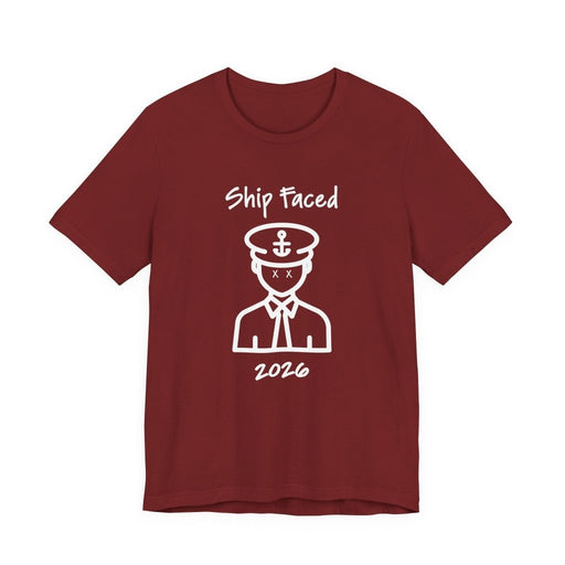 Ship Faced Funny Cruise T-Shirt | White Print - T-Shirt | The Party Framework