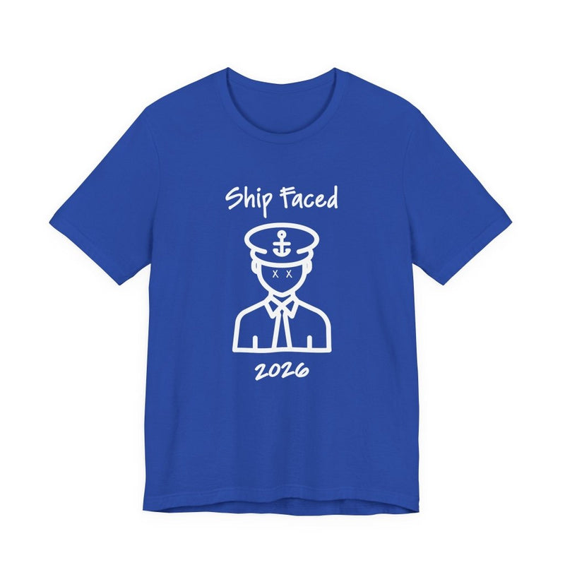 Ship Faced Funny Cruise T-Shirt | White Print - T-Shirt | The Party Framework