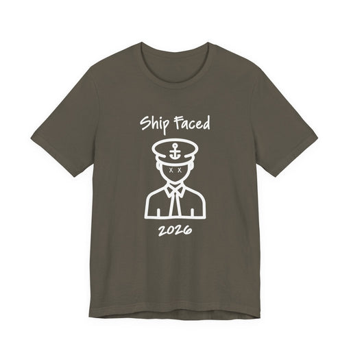 Ship Faced Funny Cruise T-Shirt | White Print - T-Shirt | The Party Framework