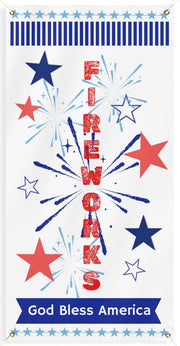 Stars & Sparkles - God Bless America Vertical Matte Banner | Multiple Sizes - Signs & Banners | The Party Framework