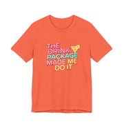 The Drink Package Made Me Do It Unisex Tee | Funny Cruise Party Shirt - T-Shirt | The Party Framework